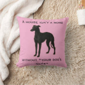 Whippet kussen 'Een huis is geen thuis zonder...' (Deken)
