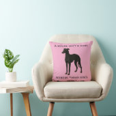 Whippet kussen 'Een huis is geen thuis zonder...' (Stoel)