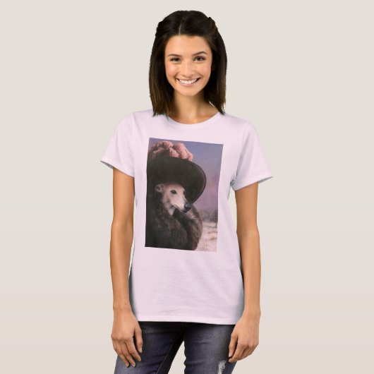 Whippet Lady T-shirt (Voorkant volledig)
