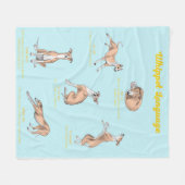 Whippet Language Gift Fleece Blanket Deken (Voorkant (Horizontaal))