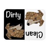 Whippet Lave-vaisselle Magnet (Horizontal)