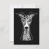 Whippet Lover | Italiaanse grafische kunst van Gre RSVP Kaartje (Voorkant)