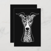 Whippet Lover | Italiaanse grafische kunst van Gre RSVP Kaartje (Voorkant / Achterkant)