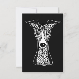 Whippet Lover   Italiaanse grafische kunst van Gre RSVP Kaartje