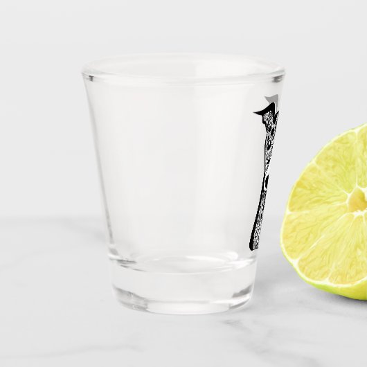 Whippet Lover | Italiaanse grafische kunst van Gre Shot Glas (Links)