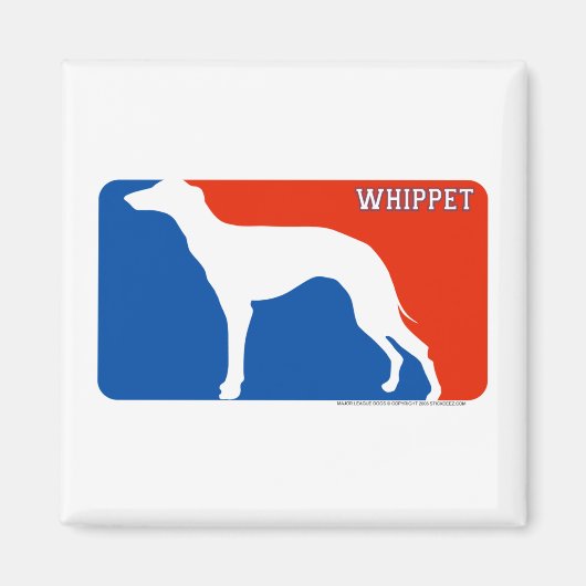 Whippet Magnet de chiens de la Ligue majeure (Devant)