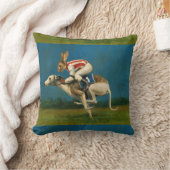 Whippet met konijnenjocky Throw Cushion Kussen (Deken)