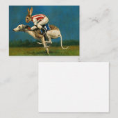 Whippet met Rabbit Jocky ACEO Visitekaartje (Voorkant / Achterkant)
