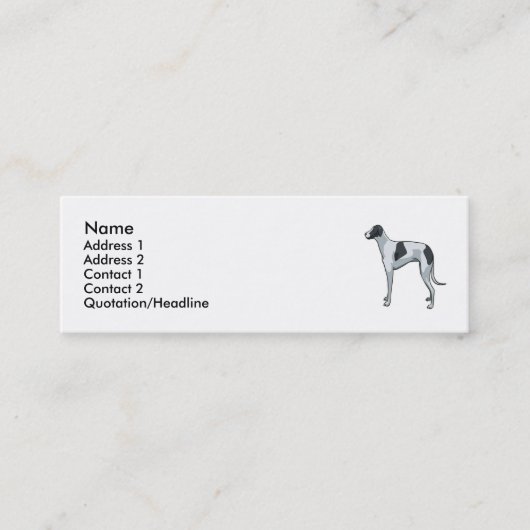 Whippet Mini Visitekaartje (Voorkant)