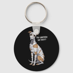 Whippet Mummie Halloween Hondenshow Sleutelhanger