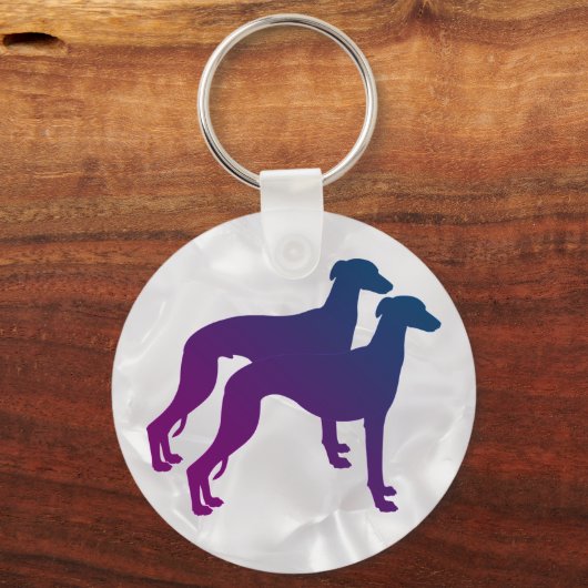 Whippet Pair Sleutelhanger (Achterkant)