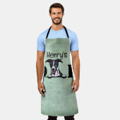 Whippet Peeking Specialized Dad Apron Schort (Gedragen)