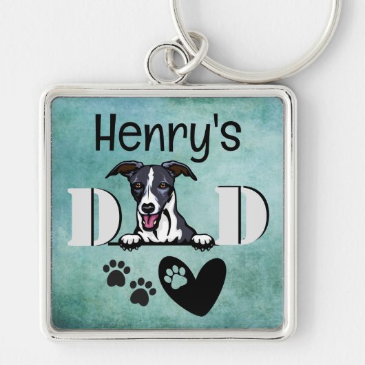Whippet Personalized Peking Sleutelhanger (Voorkant)