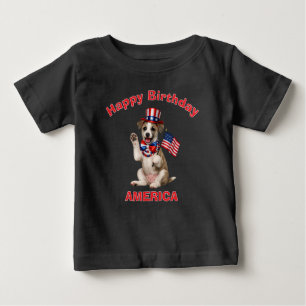 Whippet Puppy (2i) Patriottisch Kinder T-Shirt