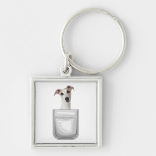 Whippet Puppy Dog in uw zakje Sleutelhanger