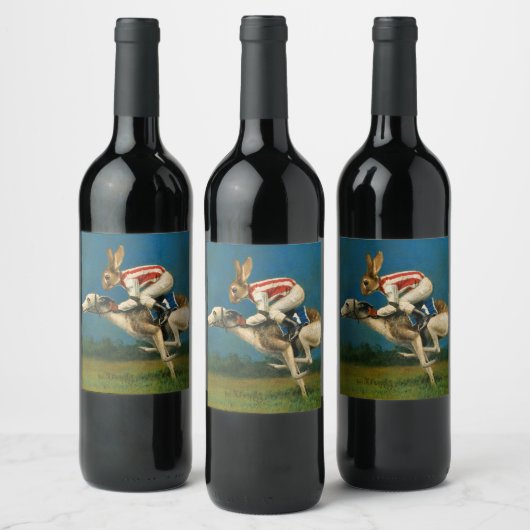 Whippet Racer Vin Étiquette (Bouteilles)