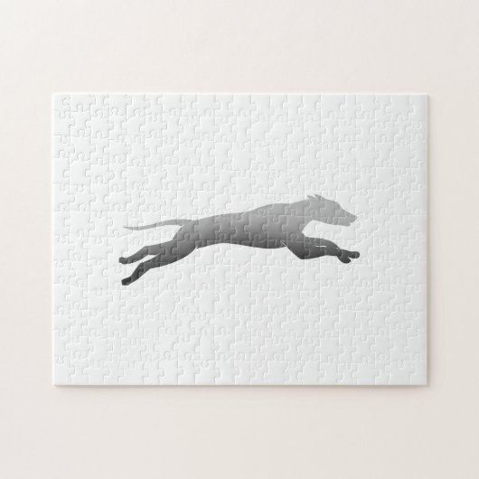Whippet Running silhouette Legpuzzel (Horizontaal)