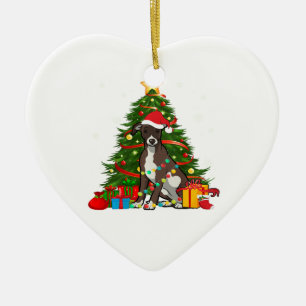Whippet Santa kerstboom Light   Dog Xmas Keramisch Ornament