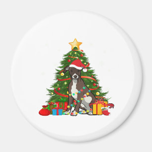 Whippet Santa kerstboom Light   Dog Xmas Magneet