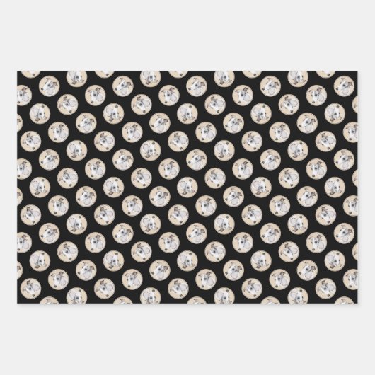 Whippet Schilderij Brindle White Originele Hond Ar Inpakpapier Vel (Voorkant 3)