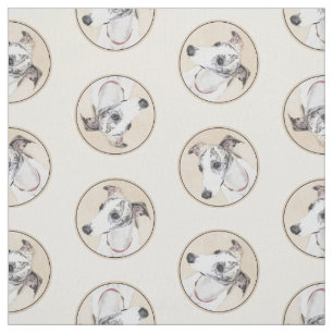 Whippet Schilderij Brindle White Originele Hond Ar Stof