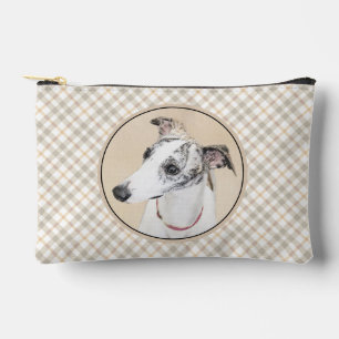 Whippet Schilderij Tigré Wit Originele Honden Kuns Etui