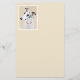 Whippet-schildering - Kute Original Dog Art Briefpapier