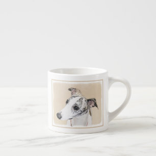 Whippet-schildering - Kute Original Dog Art Espresso Kop