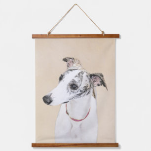 Whippet-schildering - Kute Original Dog Art Hangend Wandkleed