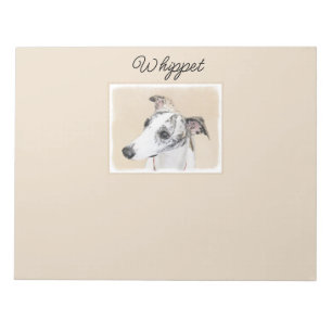 Whippet-schildering - Kute Original Dog Art-laptop Notitieblok