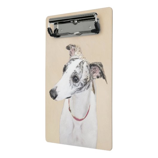 Whippet-schildering - Kute Original Dog Art Mini Klembord (Angled2)
