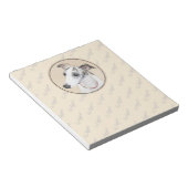 Whippet-schildering - Kute Original Dog Art Notitieblok (Schuin)