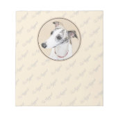 Whippet-schildering - Kute Original Dog Art Notitieblok (Voorkant)