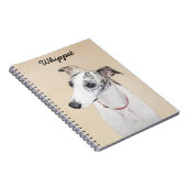 Whippet-schildering - Kute Original Dog Art Notitieboek (Rechterzijde)