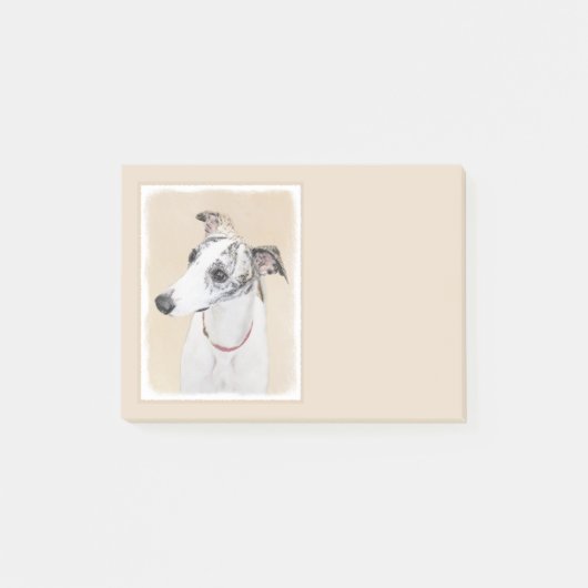 Whippet-schildering - Kute Original Dog Art Post-it® Notes (Voorkant)