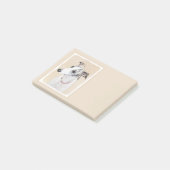 Whippet-schildering - Kute Original Dog Art Post-it® Notes (Schuin)