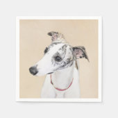 Whippet-schildering - Kute Original Dog Art Servet (Voorkant)