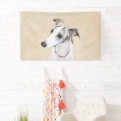 Whippet-schildering - Kute Original Dog Art Spandoek (Insitu)