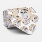 Whippet-schildering - Kute Original Dog Art Stropdas (Opgerold)