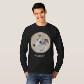 Whippet-schildering - Kute Original Dog Art T-shirt (Voorkant volledig)