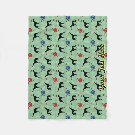 Whippet Shadow Fleece Deken (Voorkant)