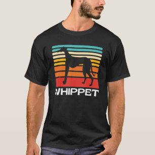 'Whippet Silhouet' Vintage Retro Cool Hond Whippe T-shirt