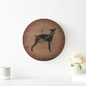 Whippet Silhouette Grote Klok (Huis)