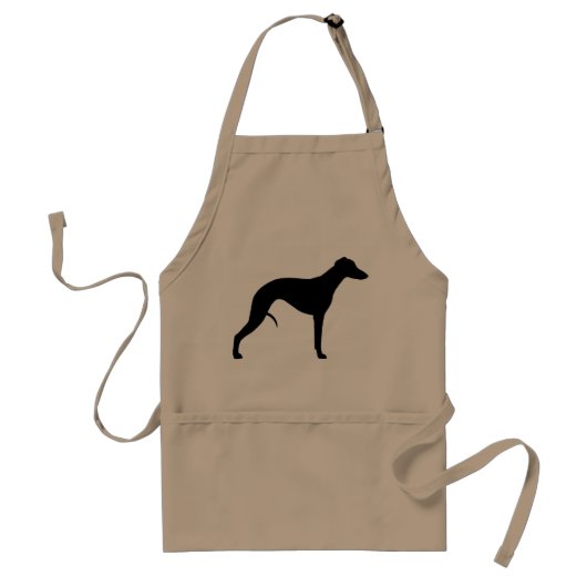 Whippet Silhouette Standaard Schort (Voorkant)