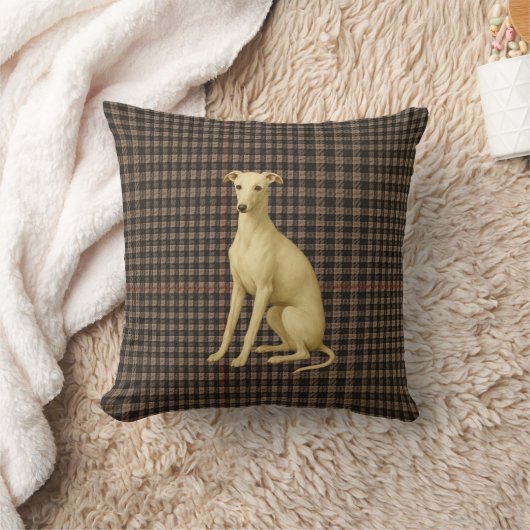 Whippet tartan / plaid / tweed cushion kussen (Deken)