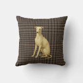 Whippet tartan / plaid / tweed cushion kussen (Achterkant)
