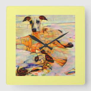 Whippet Wall-klok Vierkante Klok