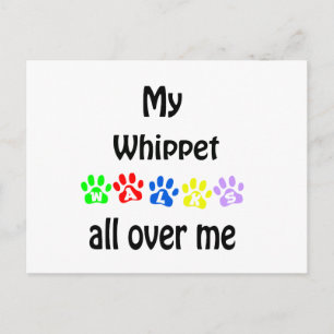 Whippet wandelingen ontwerp briefkaart