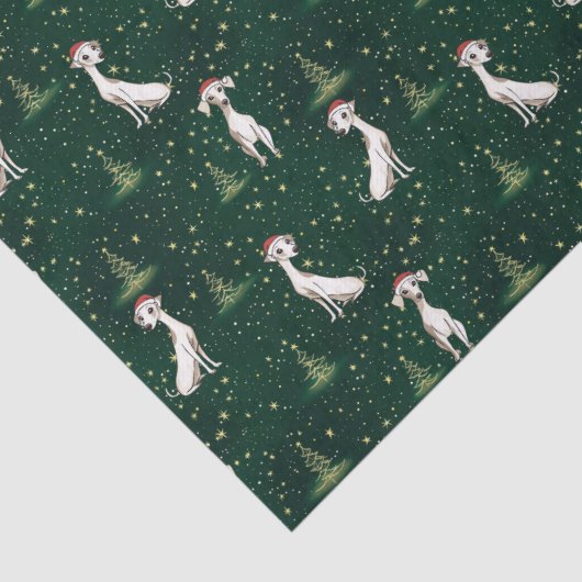 Whippet Whimsy Christmas Tissuepapier (Detail)