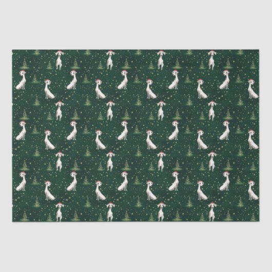 Whippet Whimsy Christmas Tissuepapier (Voorkant)